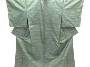 アンティーク　抽象模様織出し手織り紬単衣着物